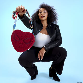 Spider-Man Sherpa Heart Shaped Crossbody Bag, Image 2